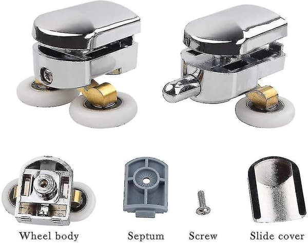4pcs 23mm Shower Door Rollers Sliding Shower Doors Wheels Replacement Roller Runner Wheel