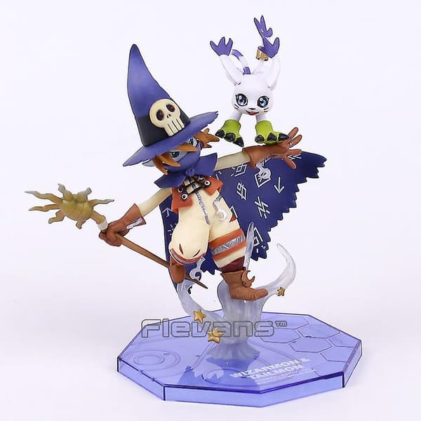 Digimon Adventure Digital Monster Wizarmon &amp; Tailmon PVC Figur Samlemodell Leke 15cm no box