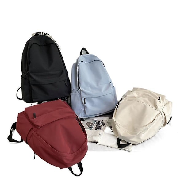 Students Schoolbag Simple School Backpack Large Capacity Travel Backpack Blue