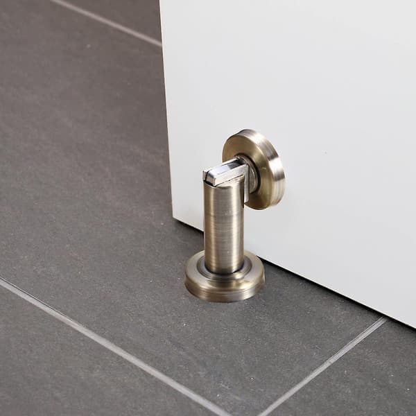 Magnetisk Dørstopper, Børstet Rustfrit Stål Dørholder Moderne Solid Green bronze