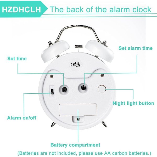 Loud Alarm Clock For Deaf People, Vibrating Bedside Alarm Clock