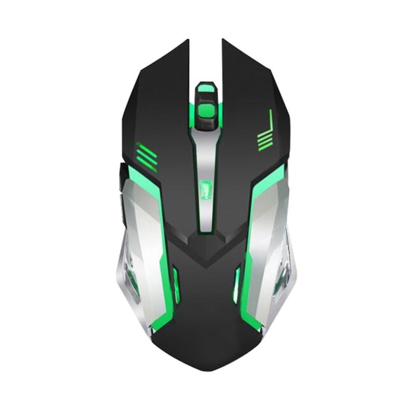 Q1 Gaming Mus Høj Hastighed 6 Knapper 2.4ghz Bærbar Lydløs Trådløs Mus Til Kontor Black