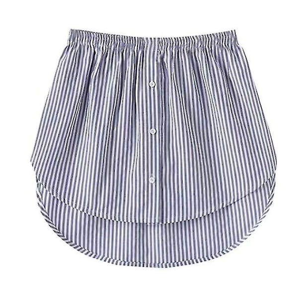 Shirt Extenders Adjustable Layering Fake Tops Lower Sweep Hem With Elastic Waist Band Mini Skirt Blue White 2XL