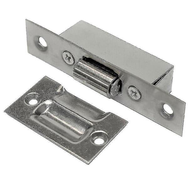 Adjustable Roller Catch Satin Mortice Door Spring Ball Latch Stainless Steel(silver)(1pcs)
