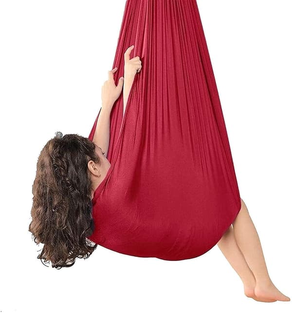 Sensorisk huske for innendørs terapi, kompatibel med voksne, barn og tenåringer Red 100*280CM-39*110