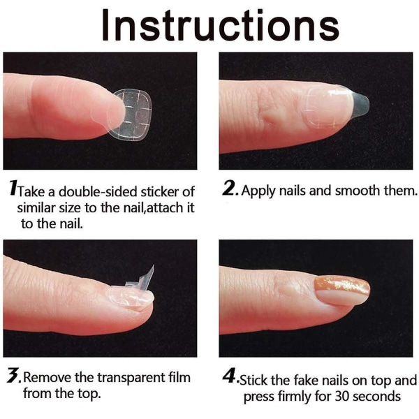 Double Side Glue Nail Sticker For Press On Nails,waterproof Breathable False Nail Tips Jelly Adhesive Tabs Nail Glue