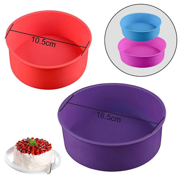 Silicone Cake Pan Round Cake Pan 4 Pieces Silicone Round Cake Molds SIZE1