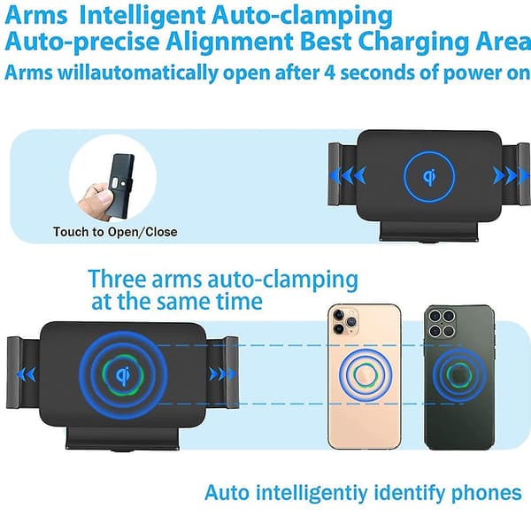 Wireless Car Charger Mount, Car Mount Phone Holder For Air Vent & Dashboard, Compatible With Galaxy Z Fold 3/2/1