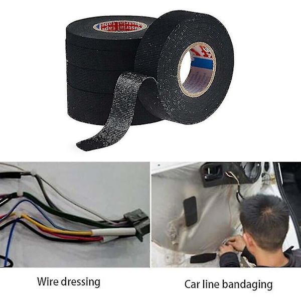 9~19mm Bil Ledningsnet Tape Klæbende Stof Sele Isolering Elektriske Taper 15mm x 15M