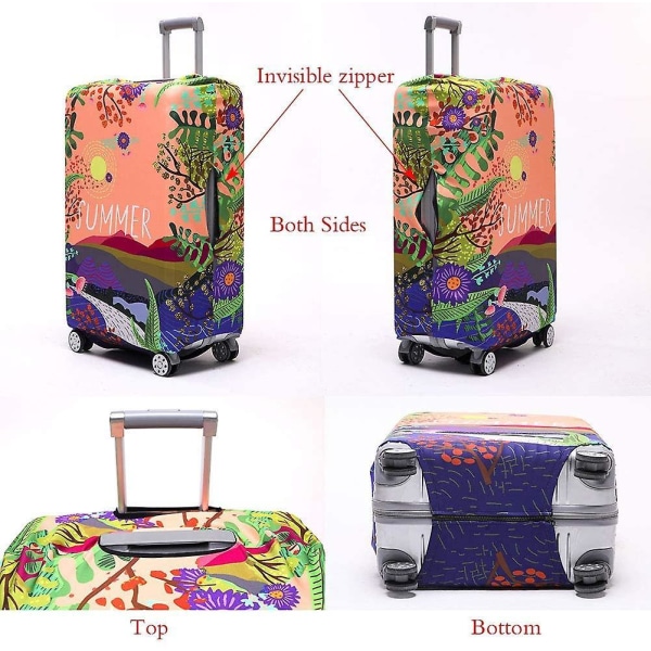 Luggage Cover Washable Suitcase Protector Anti-scratch Suitcase Cover Fits 18-32 Inch(autumn Leaves, S) COLOR16 M