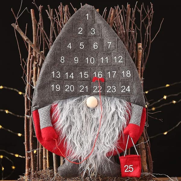 Adventskalender, Julekalender, Julepynt Jule Dør Veggdekor Grå