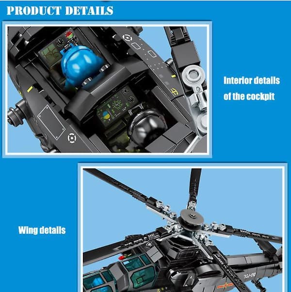 Helikopter Byggeklosser Brikker Leker for Barn