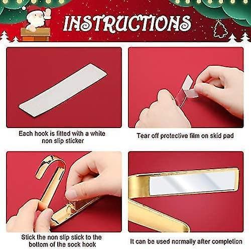 Christmas Stocking Holders For Mantel, Stocking Hangers Set Mantle Clips Hooks