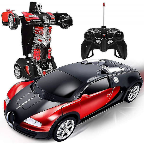 Remote Control Transform Car Robot Toy red