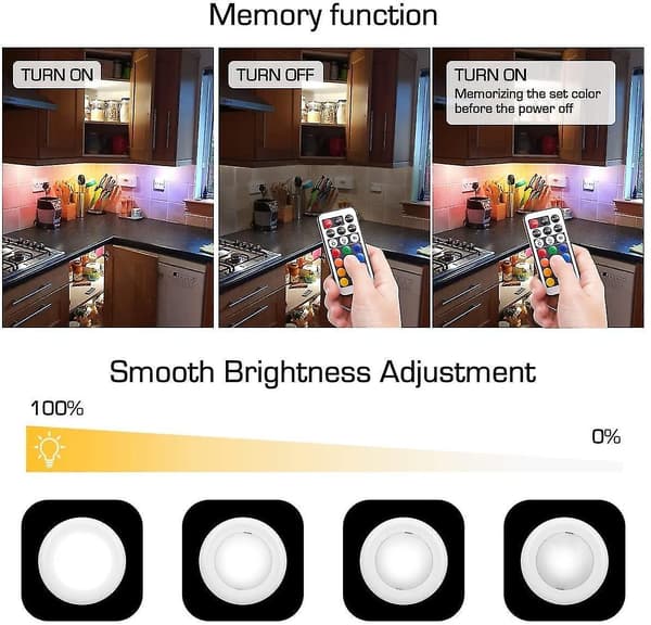 Closet Lamp Closet Lamp Led Remote Control Dimmable Kitchen Lamp Cabinet Light Wall Sconce By Battery (6 Pack)