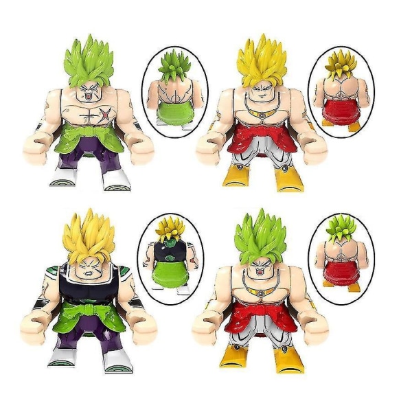 4 stk. Dragon Ball Broli Broli Drenge Samlede Byggeklodser Minifigur Børnelegetøj