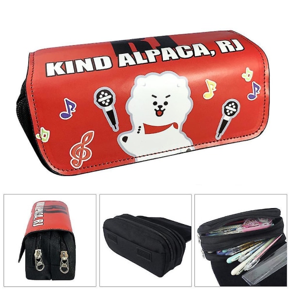 Bts Children Double-layer Pencil Case Large Capacity color-11