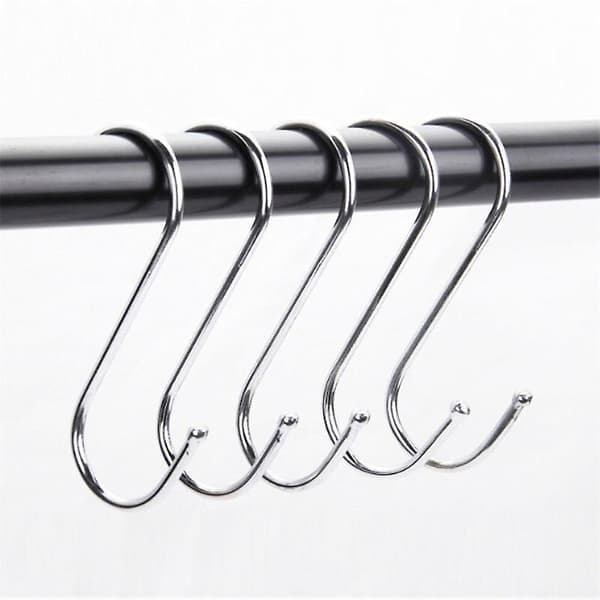 10pcs Stainless Steel S-shape Hanger Hook Clasp Holder Hooks Hanging Storage Tools M