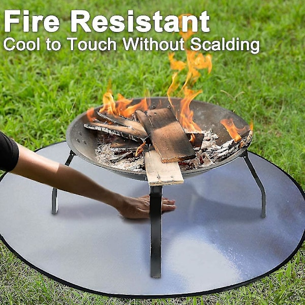 Fire Pit Mat 36 Inch Round Under Grill Pad Fireproof Mat Outdoor Floor Lawn Deck Protector
