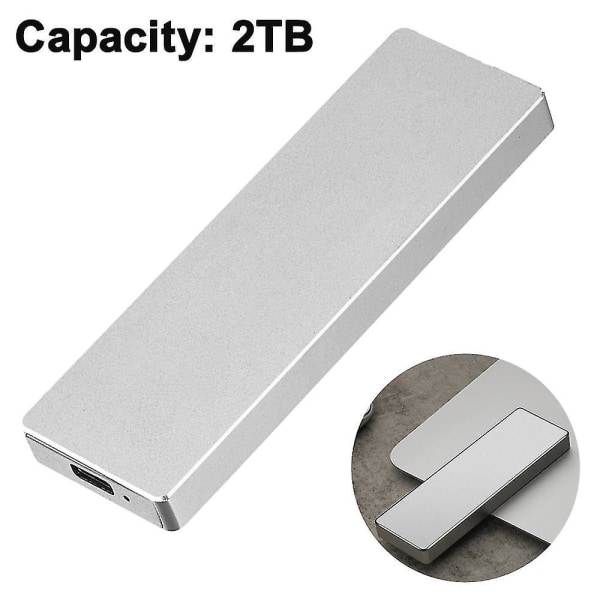 Mini SSD Mobil Solid State Drive, Ekstern Harddisk USB3.0 Type C