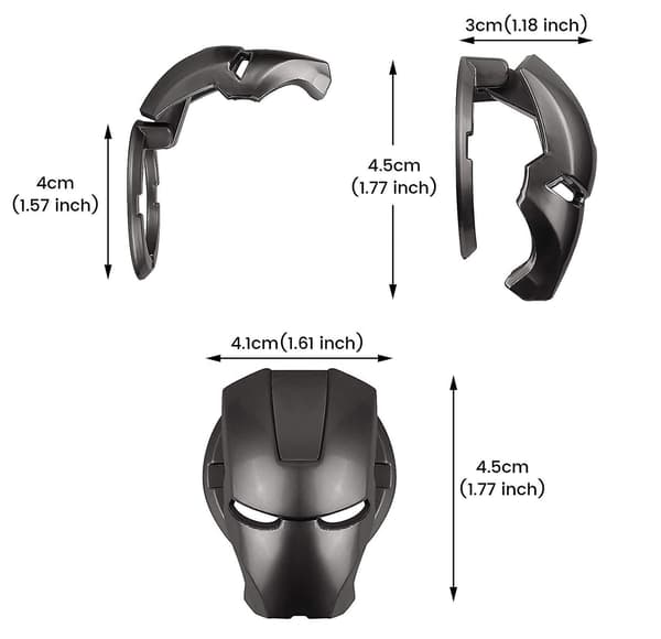 3d Iron Man Car Interior Decoration Accessories One Button Start Cover Ignition Switch Protective Gold
