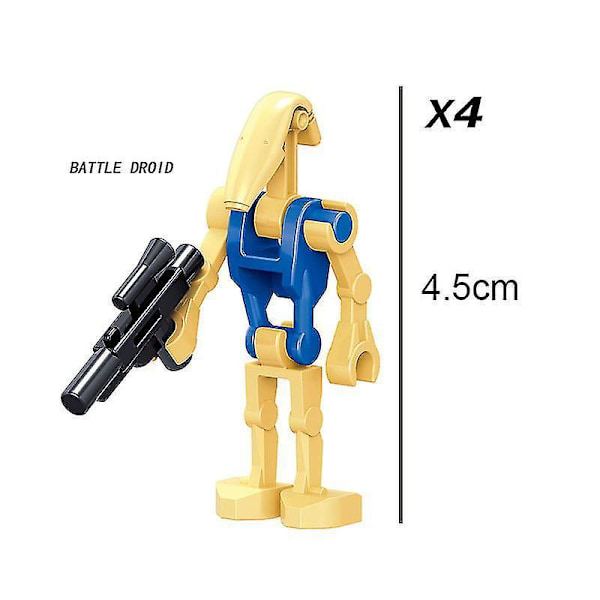 24 Kamprobot Børne Puslespil Samlet Byggeklods Minifigur Legetøj