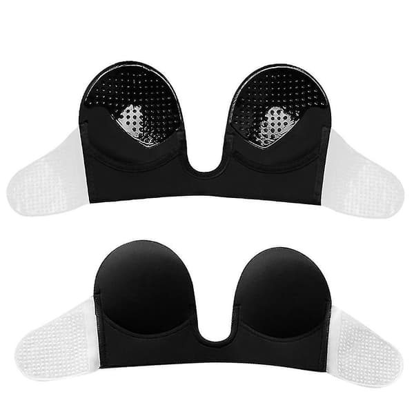 Push Up Stroppeløs Selvklebende Usynlig Ryggløs BH Black Style 2