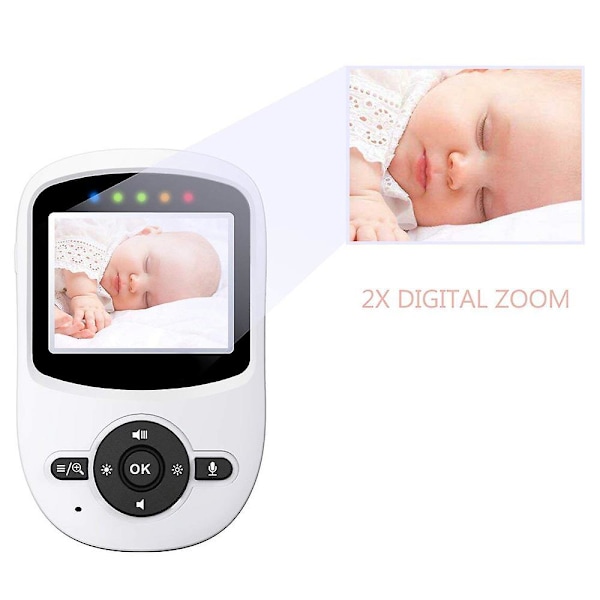 Babyalarm med kamera trådløs video digitalt kamera med infrarød nattesyn 2-vejs tale