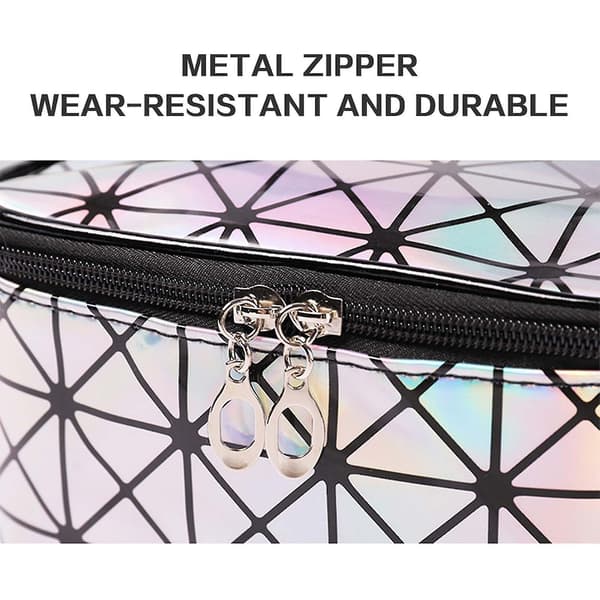 Laser Reise Kosmetikkveske Organizer Oppbevaringsetui Pouch silver