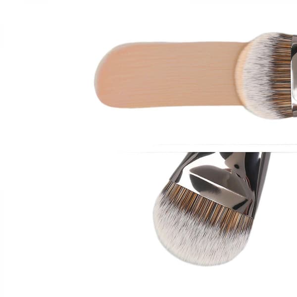 Professional Foundation Makeup Brush For Even Streak Free Application, Dense Bristles For Buffing , 1 Countwhite