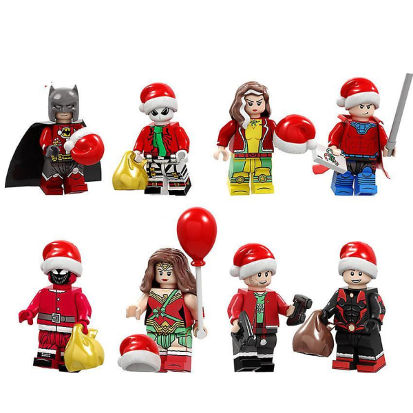 8kpl Jouluteemainen Versio Supersankari Batman Venom Royal Raksha Naispuolinen Koottava Rakennuspalikka Minifiguuri Lelu