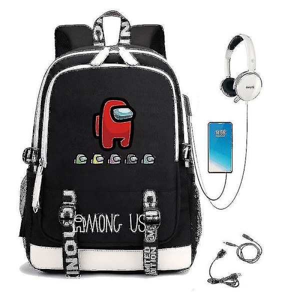 Game Peripheral Backpack School Bag Among Us Space Werewolf Kill Usb Charging Student Bag