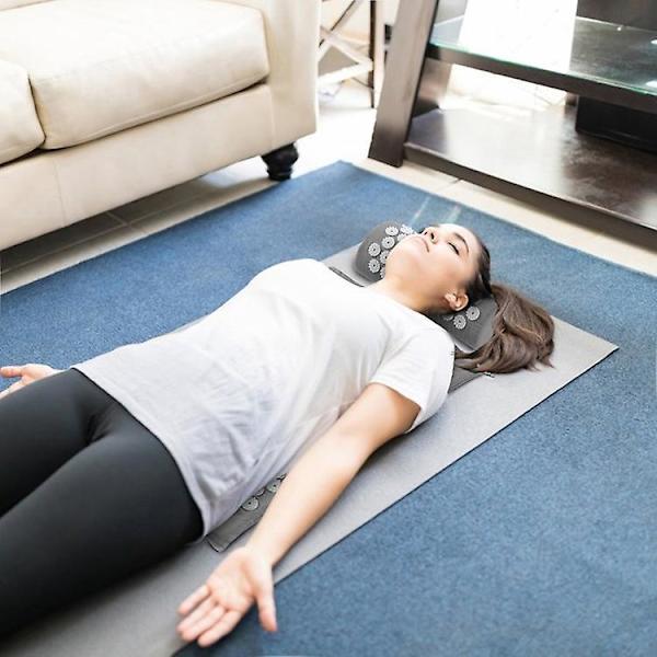 Monikäyttöinen rentoutus- ja hieronta Shiatsu -tyyny- ja tyynysetti (harmaa) grey