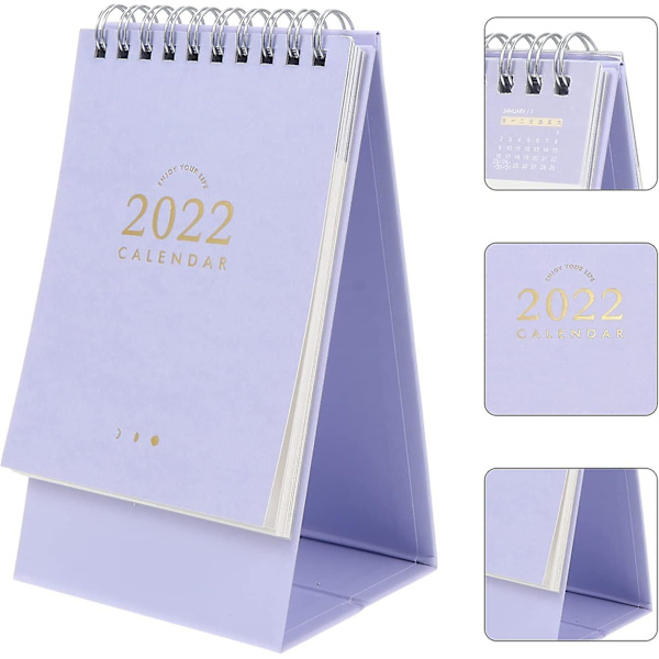 2022 Desk Calendar Mini Desktop Standing Flip Monthly Calendar For School Home Office Schedule Planner