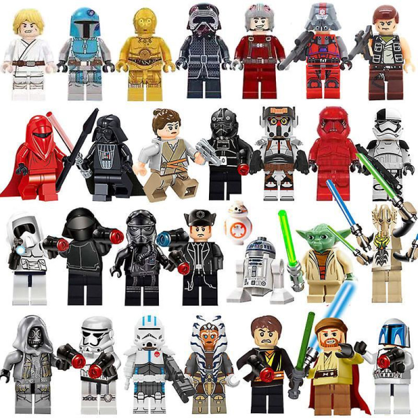 29 Pack Mini Starwars Figures Set Starwars Series Building Block Action Figures Doll Kids Toys For Birthday Party Gifts