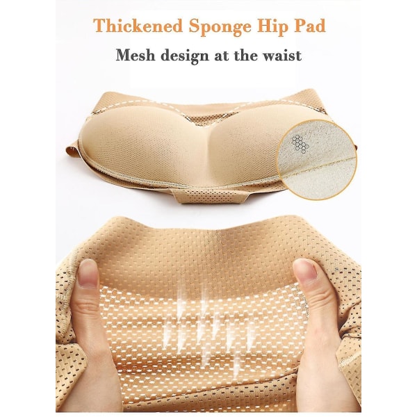 Dametruser med polstring for å løfte baken, formet for å gi en større rumpe Low-waist 188beige S
