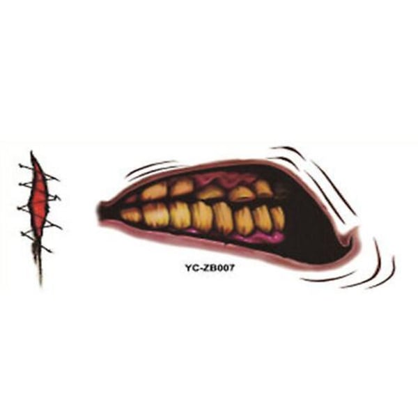 1/12 kpl Halloween Pilailu Meikki Väliaikainen Tatuointi Tattoo stickers 07