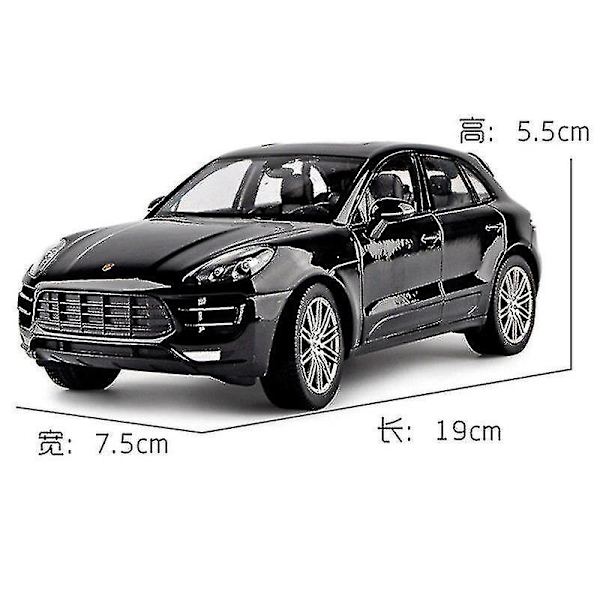 Xdkj 1:24 Porsche Macan Legeringsbil Modell Simuleringsbil Dekor Samling Gave Leke Die(svart)
