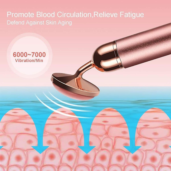 4 In 1 Vibrating Rose Quartz Roller Face Roller Eye Massager Jade Roller T/v Shaped Face Lifting Slimming Beauty Bar Massager Gold