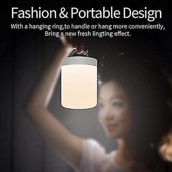 Led Night Light, Touch Control Chargeable Smart Bedside Table Lamp,dimmable Rgb Color Changing Modes For Kid Baby Bedroom,office And Camping, Acryloni