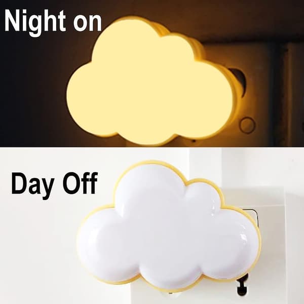 Sensor Led Night Light Plug-in Night Lights For Kids Adults, Cute Wall Lamp Cloud Nightlight For Bedroom