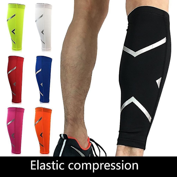 Sport Compression Calf Sleeves Leg Sock Runners Shin Splint Varicose Vein Calfs Pain Relief Guards Running Red M