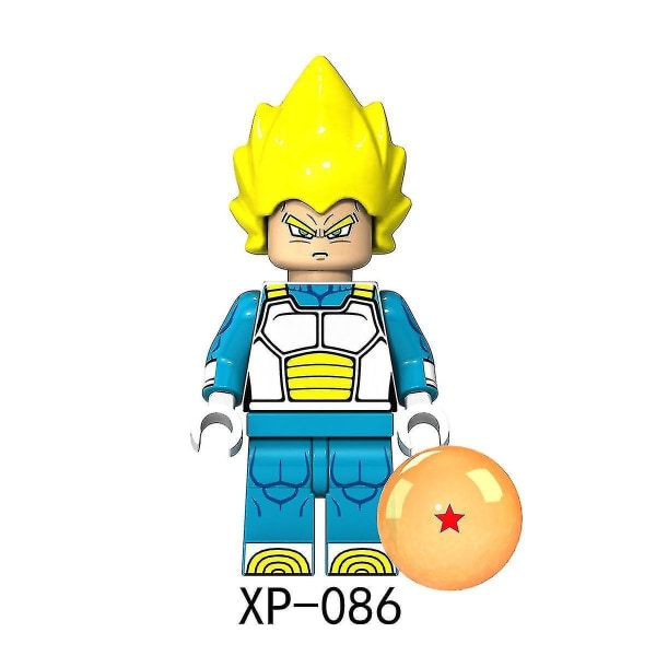 8 kpl Anime Dragon Ball Z Rakennuspalikat Guko Vegeta Turles Grand Priest Chichi Toimintahahmot