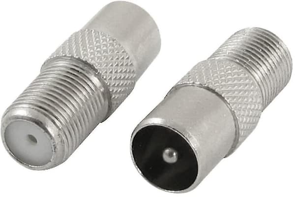 F Type Skrue Konnektor Stik Han til Hun Adapter /2 Pak