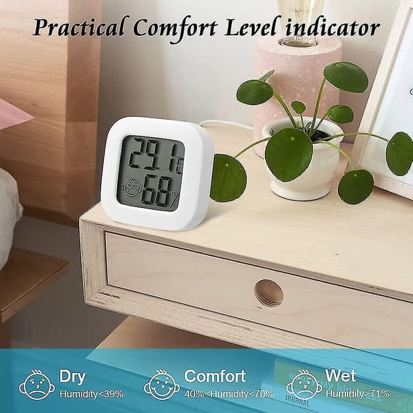 Indoor Thermometer Hygrometer, 2pcs Mini High Accuracy Digital Indoor Hygrometer Thermometer, Accurate Thermometer And Hygrometer
