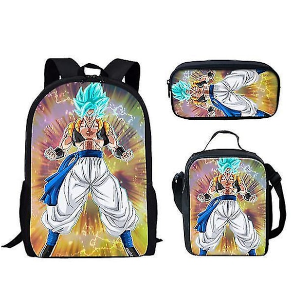 Dragon Ball Elementary School Tema Skoletaske 3-delt Sæt Computertaske Messenger Taske Penalhus