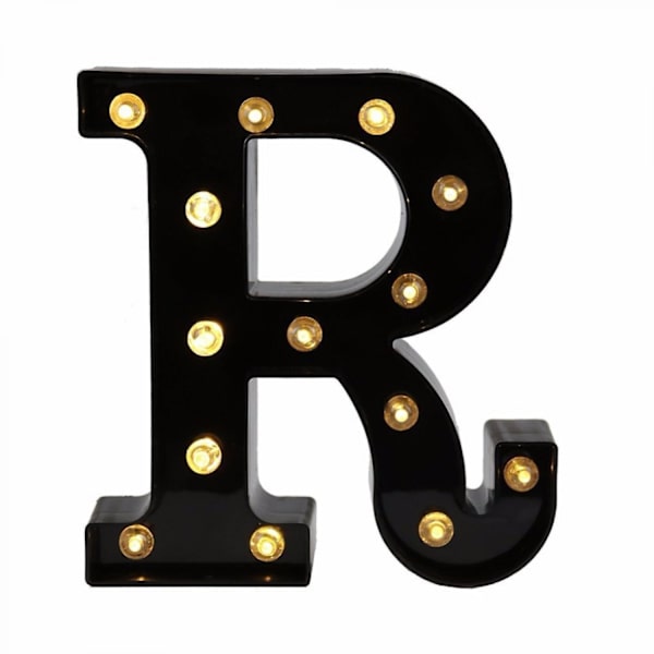 Led  Letter Lights New Design Light Up Black Letters For Events Wedding Party Birthday Home Bar Diy Decoration B091-361 R