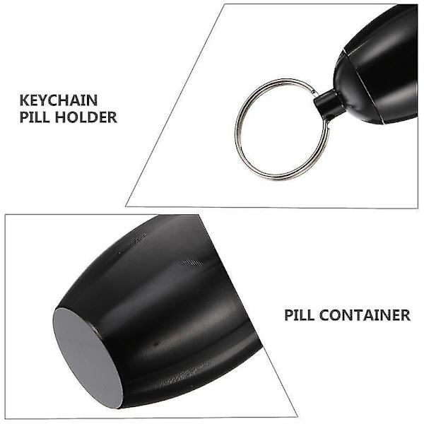 2 stk. Pilleæske Nøglering Pilleholder Charm Vedhæng Nød Aspirin Holder