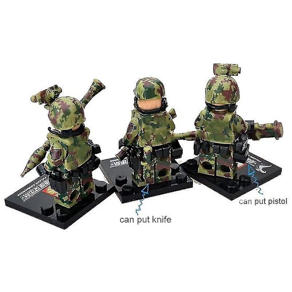 6pcs Military Building Blocks Falcon Commando Minifigure Assembling Doll Toy