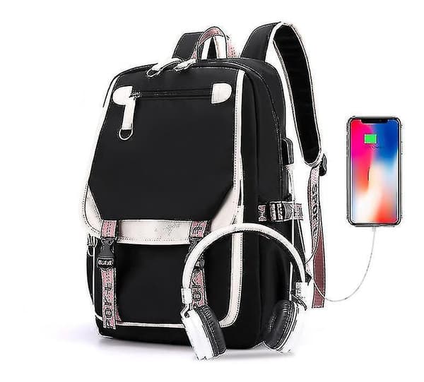 Stitch Theme Backpack, Usb Rechargeable Backpack, Large-capacity School Bag Oxford Waterproof Travela